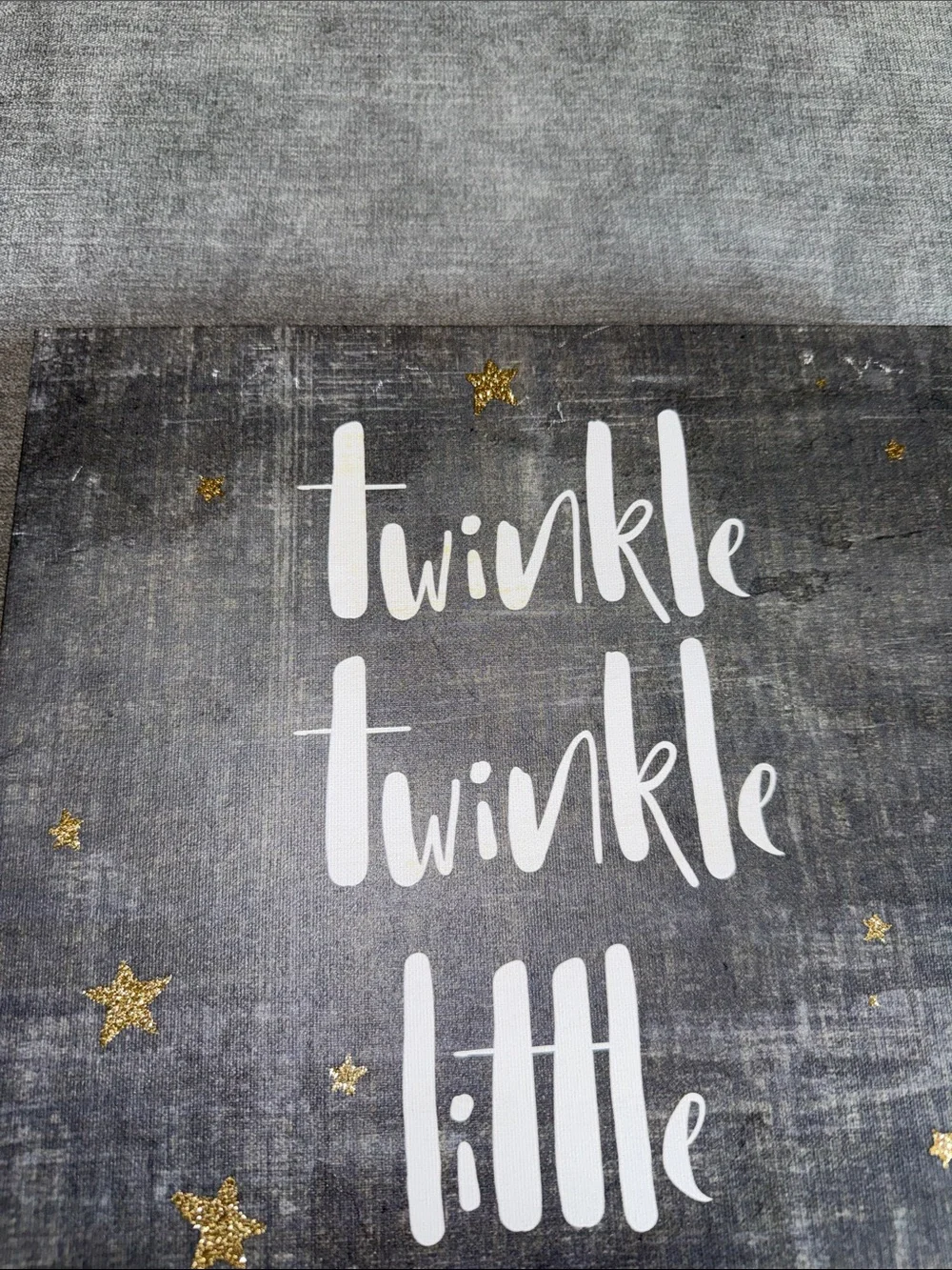 Cloud Island Twinkle Twinkle Little Nursery Wall Art - Black & Gold